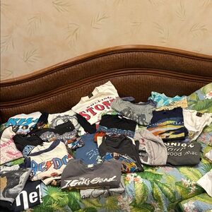 Graphic Band Tees Collection - Multicolor 29 shirts selling as a set